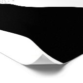 Schwarze Katze Silhouette Wandkunst Poster (Ecke)