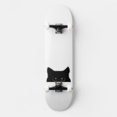 Schwarze Katze Skateboard (Vorderseite)
