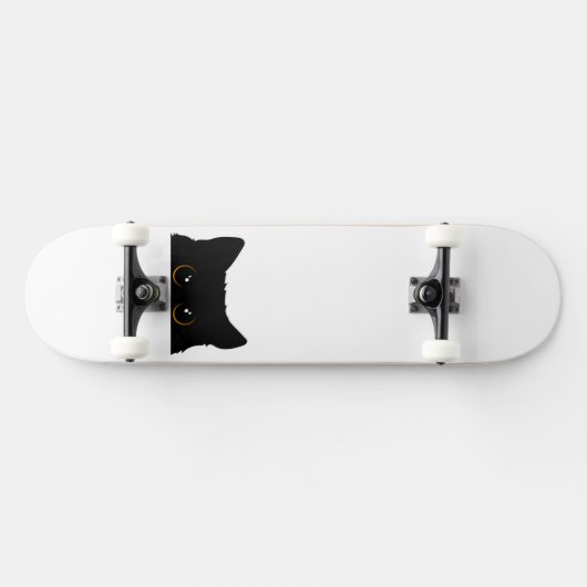 Schwarze Katze Skateboard (Horizontal)