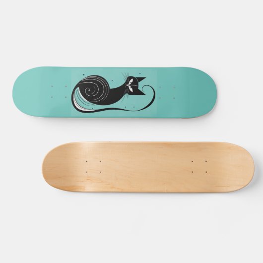 SCHWARZE KATZE-SKATEBOARD-DECK SKATEBOARD (Horizontal)
