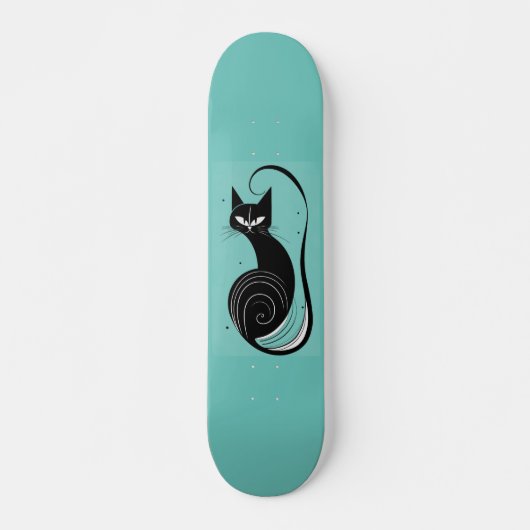 SCHWARZE KATZE-SKATEBOARD-DECK SKATEBOARD (Vorne)