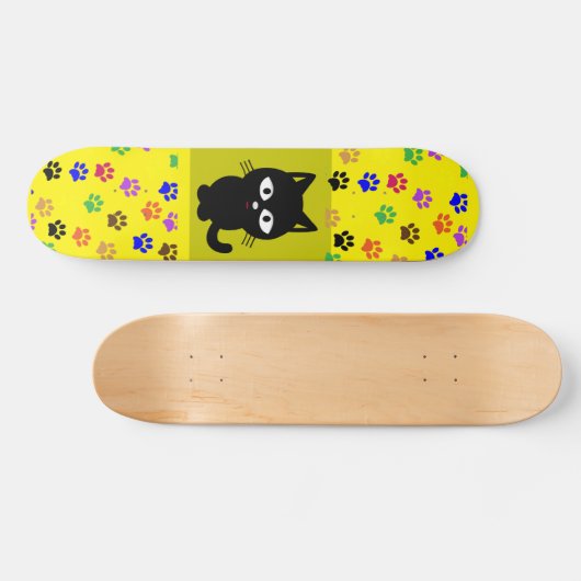 SCHWARZE KATZE-SKATEBOARD-DECK SKATEBOARD (Horizontal)