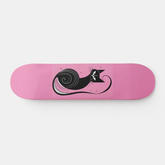 SCHWARZE KATZE-SKATEBOARD-PINKDECK SKATEBOARD (Horizontal)