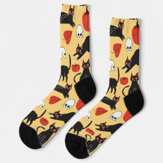 Schwarze Katze Socken