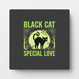 Schwarze Katze Spezielle Liebe Halloween Grafik Fotoplatte