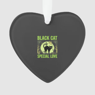 Schwarze Katze Spezielle Liebe Halloween Grafik Ornament