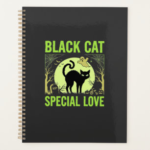 Schwarze Katze Spezielle Liebe Halloween Grafik Planer