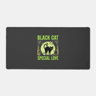 Schwarze Katze Spezielle Liebe Halloween Grafik Schreibtischunterlage
