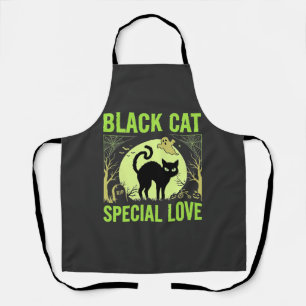Schwarze Katze Spezielle Liebe Halloween Grafik Schürze