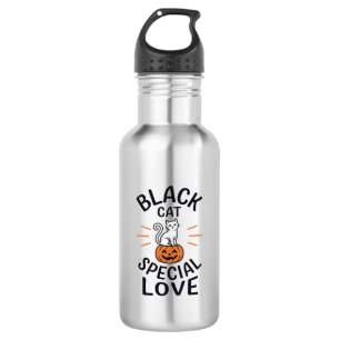 Schwarze Katze spezielle Liebe Halloween-Katze Vek Edelstahlflasche