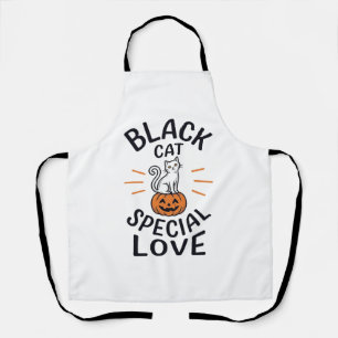 Schwarze Katze spezielle Liebe Halloween-Katze Vek Schürze