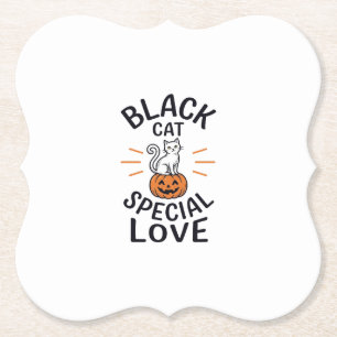 Schwarze Katze spezielle Liebe Halloween-Katze Vek Untersetzer