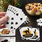 Schwarze Katze Spielkarten (In Situ)