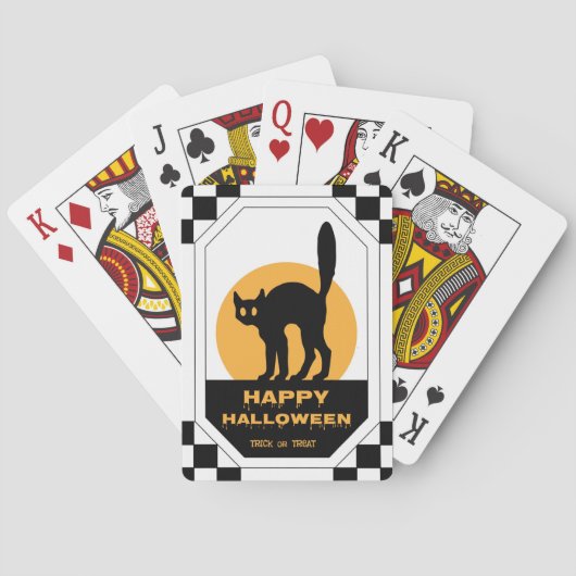 Schwarze Katze Spielkarten (Rückseite)