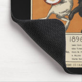 Schwarze Katze spielt Banjo, unbekannter Künstler Mousepad (Ecke)