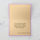 Schwarze Katze Spooky Owl Bat Lila Vollmond Karte (Innenseite)