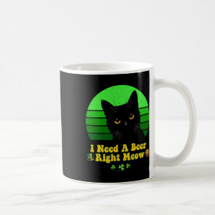 Schwarze Katze St. Patricks Tag Lustiger Katzenlie Kaffeetasse