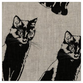 Schwarze Katze Stoff (Nahaufnahme)
