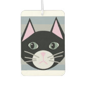 Schwarze Katze, Streifen Autolufterfrischer (Vorderseite)