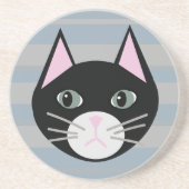 Schwarze Katze, Streifen Getränkeuntersetzer (Vorne)