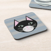 Schwarze Katze, Streifen Getränkeuntersetzer (Linke Seite)