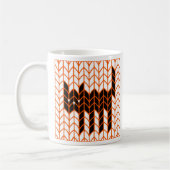 SCHWARZE KATZE STRICK Weiße Tasse (Links)