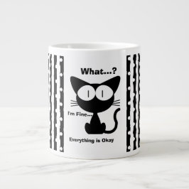 Schwarze Katze, Süße Katze, Modern Jumbo-Tasse