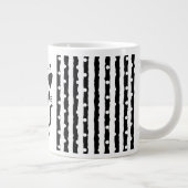 Schwarze Katze, Süße Katze, Modern Jumbo-Tasse (Rechts)