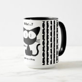 Schwarze Katze, Süße Katze, Modern Tasse (VorderseiteRechts)