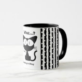 Schwarze Katze, süße Katze Tasse (VorderseiteRechts)