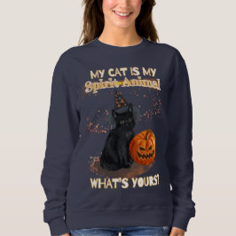 Schwarze Katze Sweatshirt