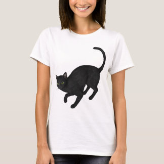 schwarze Katze T-Shirt