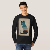 Schwarze Katze T-Shirt (Vorne ganz)