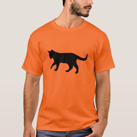 Schwarze Katze T-Shirt (Vorderseite)