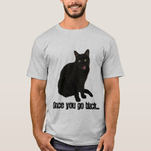 schwarze Katze T-Shirt