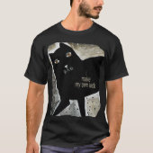 Schwarze Katze T-Shirt (Vorderseite)