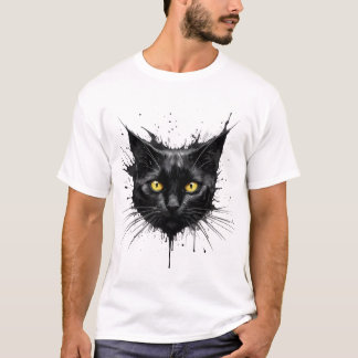 Schwarze Katze T-Shirt