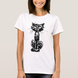 Schwarze Katze T-Shirt