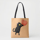Schwarze Katze Tasche (Vorderseite)