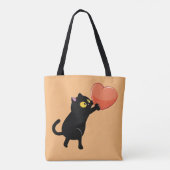 Schwarze Katze Tasche (Rückseite)