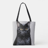 Schwarze Katze Tasche (Rückseite)