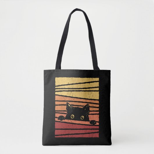 Schwarze Katze Tasche (Vorderseite)