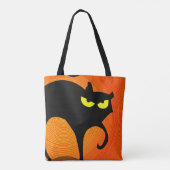 Schwarze Katze Tasche (Rückseite)