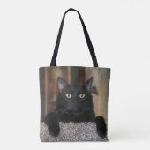 Schwarze Katze Tasche (Rückseite)