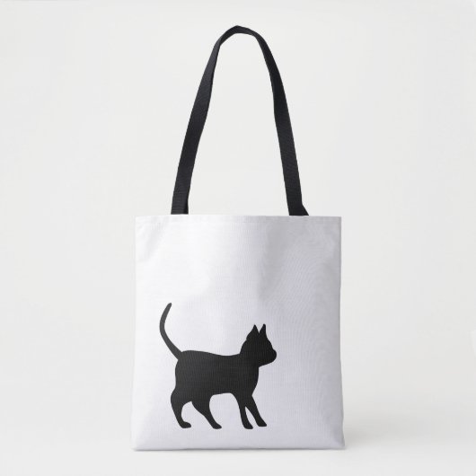Schwarze Katze Tasche (Vorderseite)