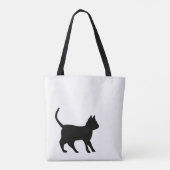Schwarze Katze Tasche (Rückseite)