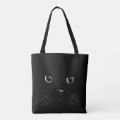 Schwarze Katze  Tasche (Rückseite)