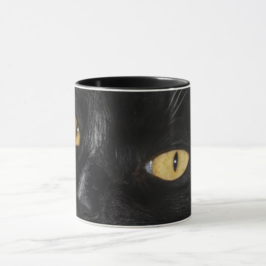 Schwarze Katze Tasse (Zentrum)