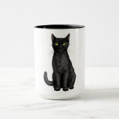 Schwarze Katze Tasse (Zentrum)