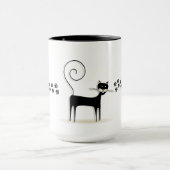 Schwarze Katze Tasse (Zentrum)